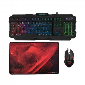 Combo Mars Gaming Teclado + Rato + Tapete MCP118 PT
